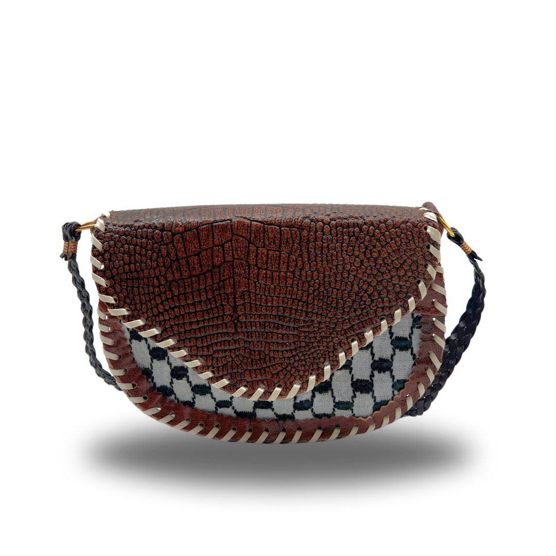 keffiyeh style shoulder purse bag