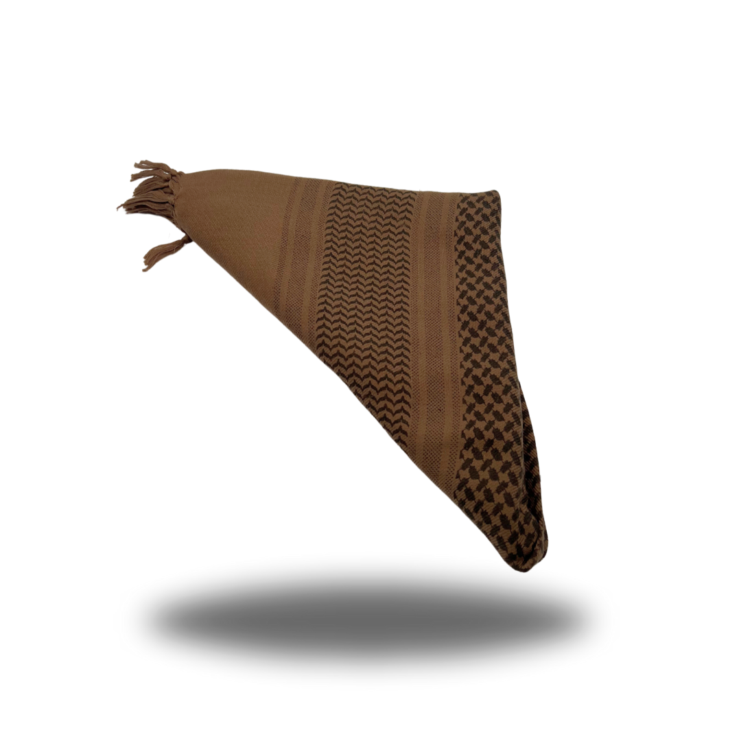 Brown colored Palestinian Keffiyeh.