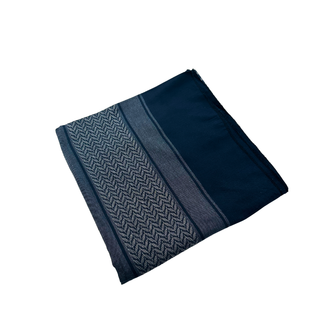 Grey & Blue Palestinian Keffiyeh Scarf