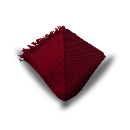 Bright Red Palestinian keffiyeh