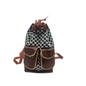 Palestinian Keffiyeh Patterned Bucket-Style Backpack small