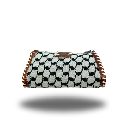 Keffiyeh Patterned Leather Coin Purse